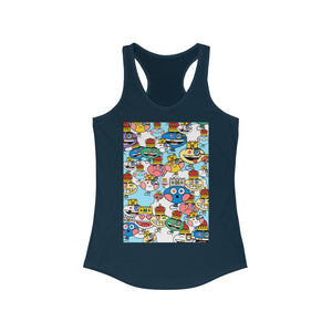 SKY COMMANDER SHIP Blue Ideal Racerback Tank