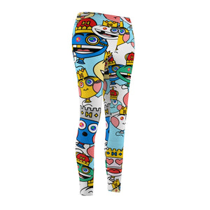 SKY COMMANDER CHIP Blue Cut & Sew Casual Leggings - The HAYZE Brand